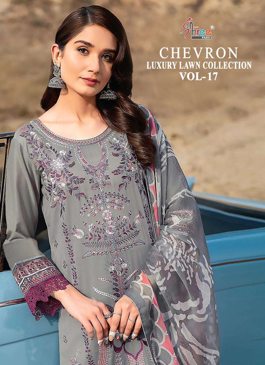 CHEVRON LUXURY LAWN VOL -17 by Shree Fab